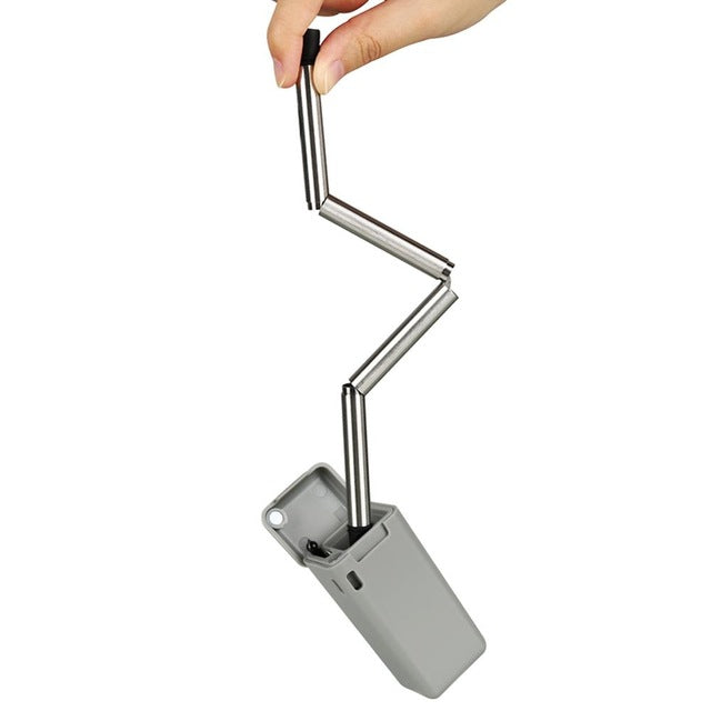 23cm Foldable Collapsible Reusable Straw Stainless Portable Drinking Tool